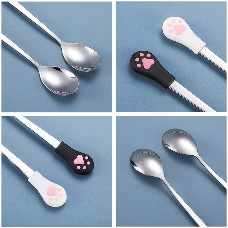 Stainless Steel Spoon for Food with Cat Claws