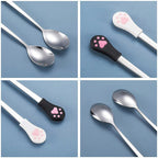 Stainless Steel Spoon for Food with Cat Claws