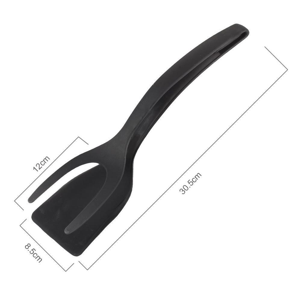 2-in-1 Tongs Handle and Elasticity Spatula