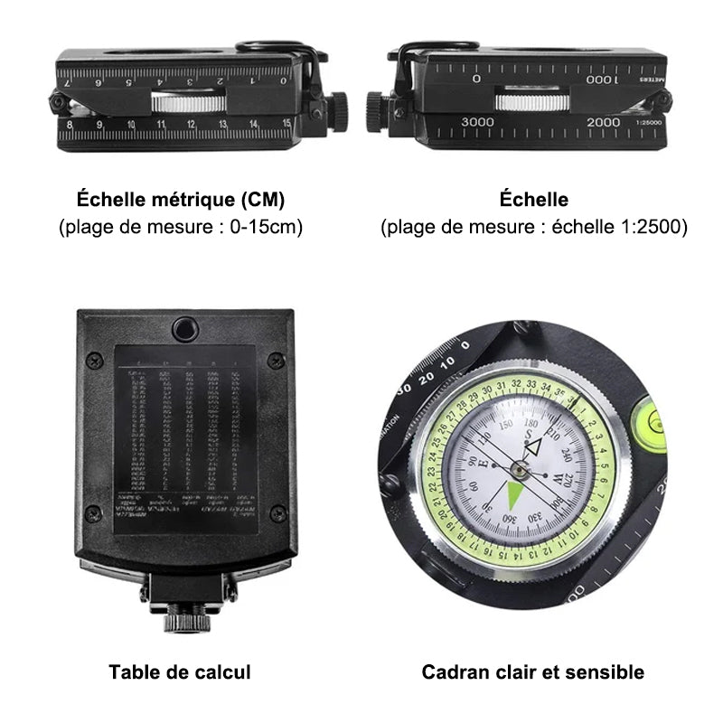 Military multifunctional navigation compass