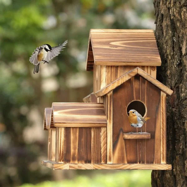 6-Hole Handmade Birdhouse