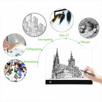Drawing board with LED light