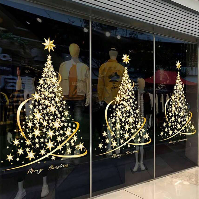 Christmas tree window sticker