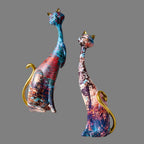 Minimalist Cat Sculpture Duo for Modern Decorative Accents