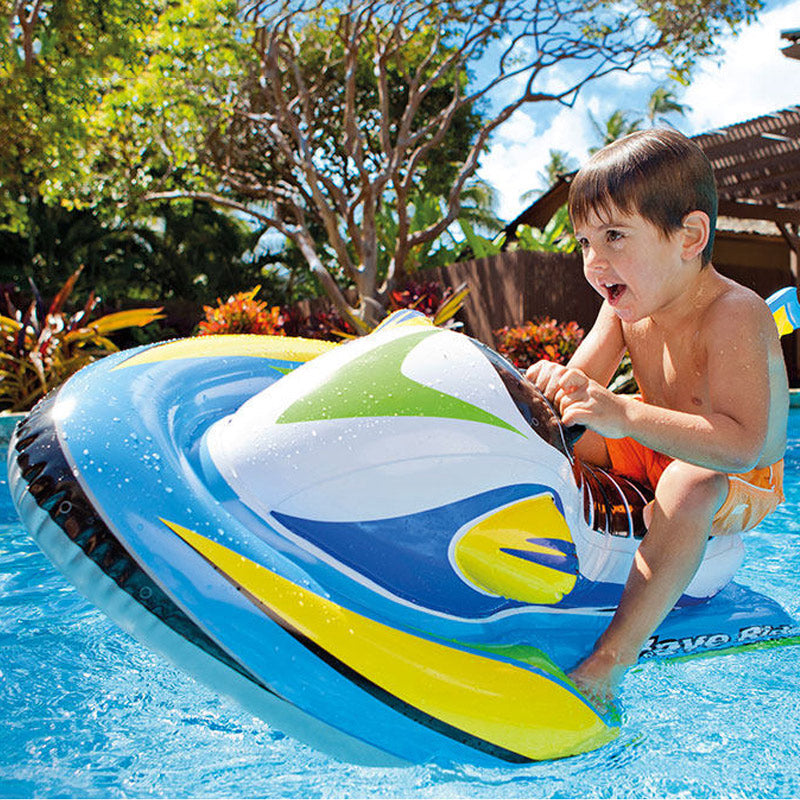 Inflatable Jet Ski Pool Float for Kids, Leak-Proof PVC Design