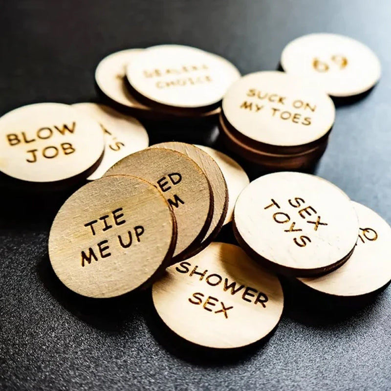 Wooden Cards Heart Round