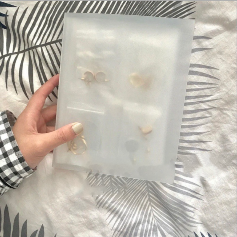 Simple transparent jewelry album storage bag