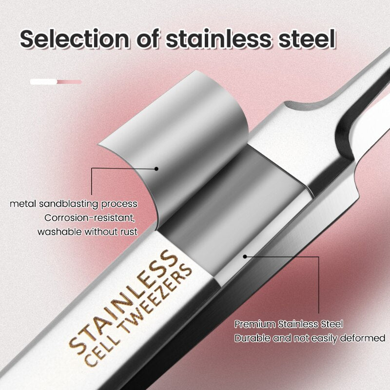 Ultra-fine impurity tweezers made of stainless steel