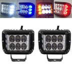 LED strobe spotlight with three sides for car