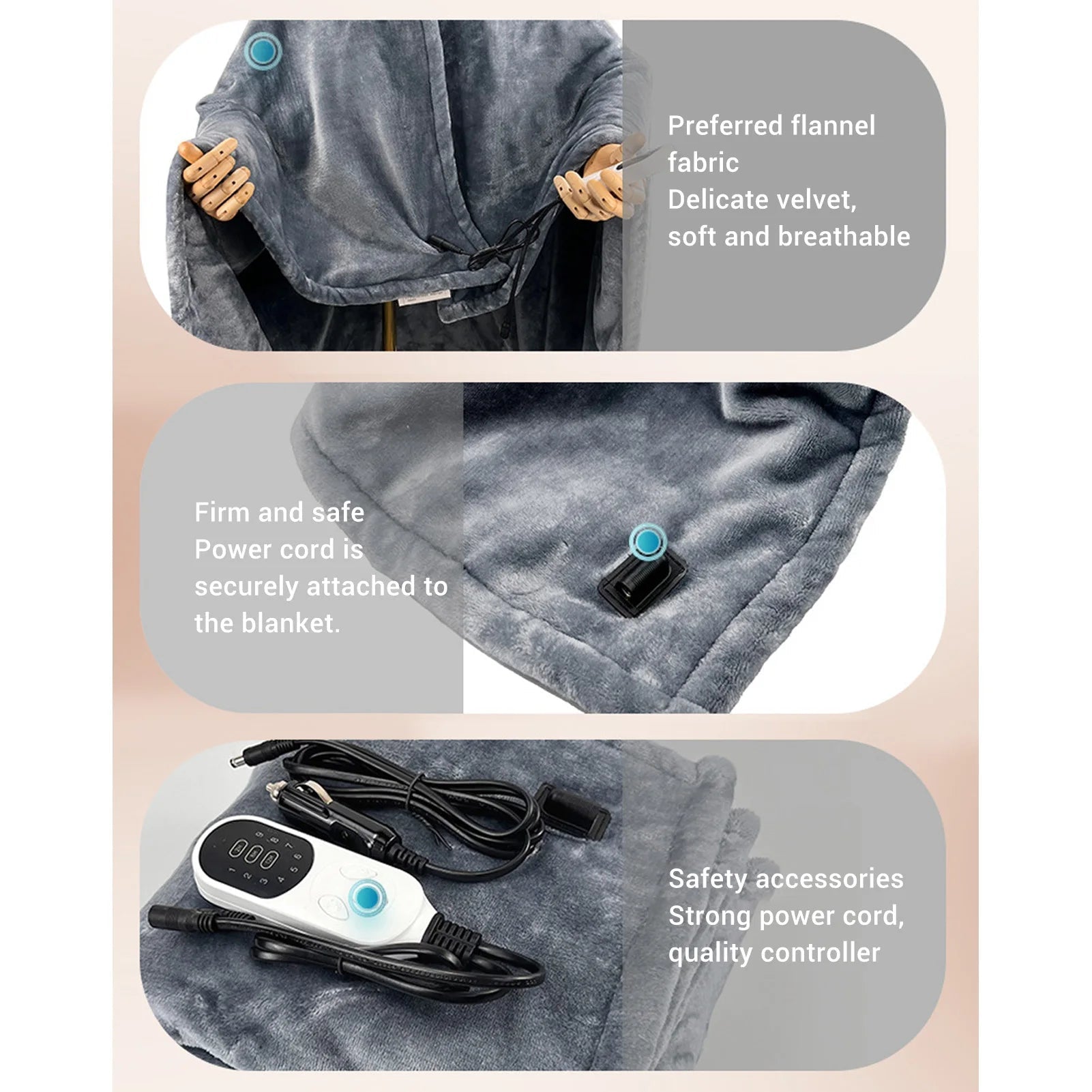 Portable Car Electric Heating Blanket