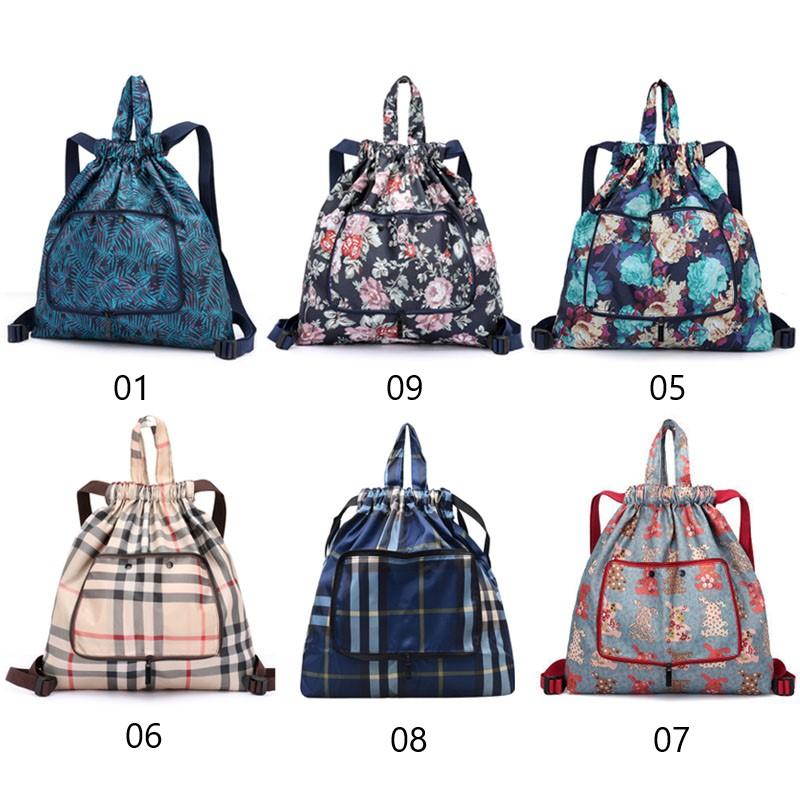 Multifunctional drawstring backpack