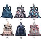 Multifunctional drawstring backpack