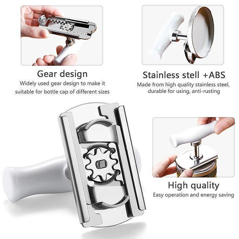 Adjustable Stainless Steel Bottle Opener Can Seal