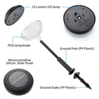 Solar Garden Lamp with Color Change – LED Garden Lighting for Outdoor Use with Flower Pattern