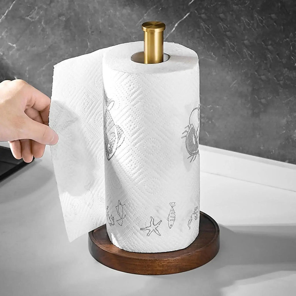 Marble paper towel holder – gold details for exceptional style