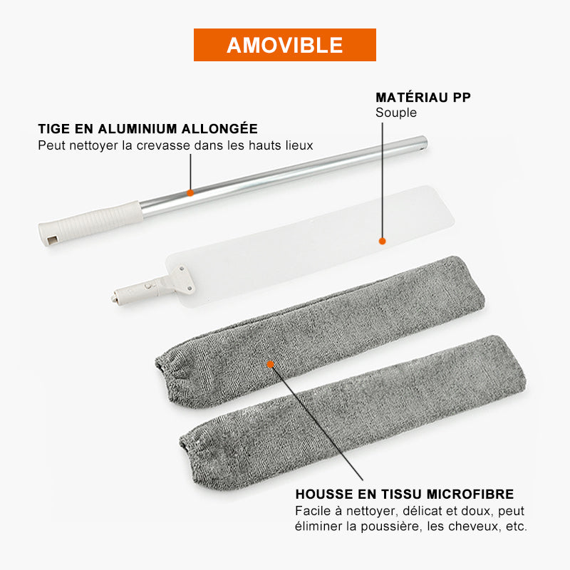 Dust broom with long handle