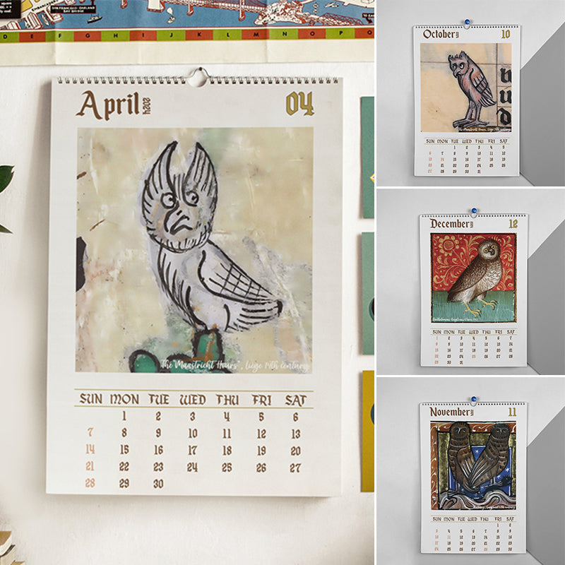 Strange medieval owl calendar 2024