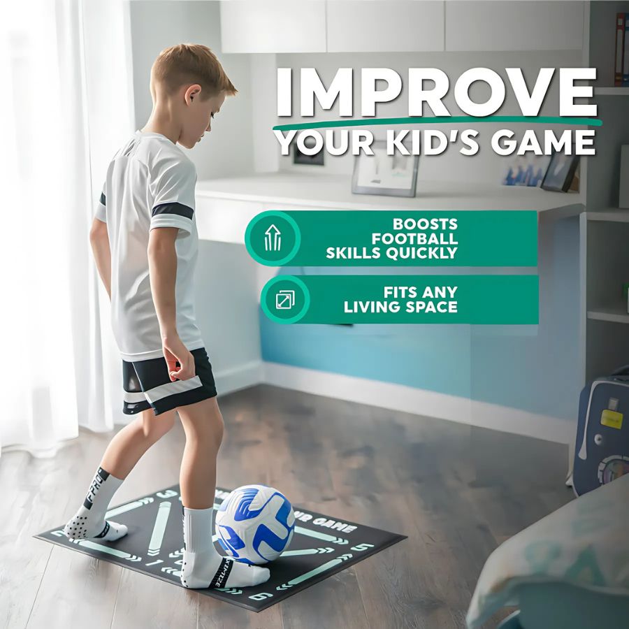 Football Pro Training Mat | Anti-Slip, 2x2m Size for Skill Enhancement and Home Training
