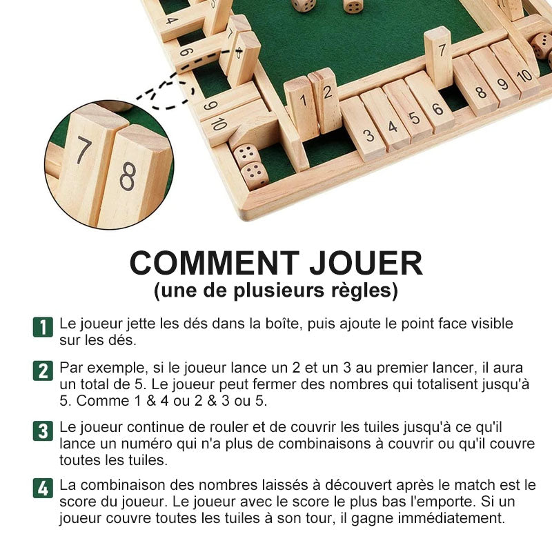 Wooden game board with lockable spinning