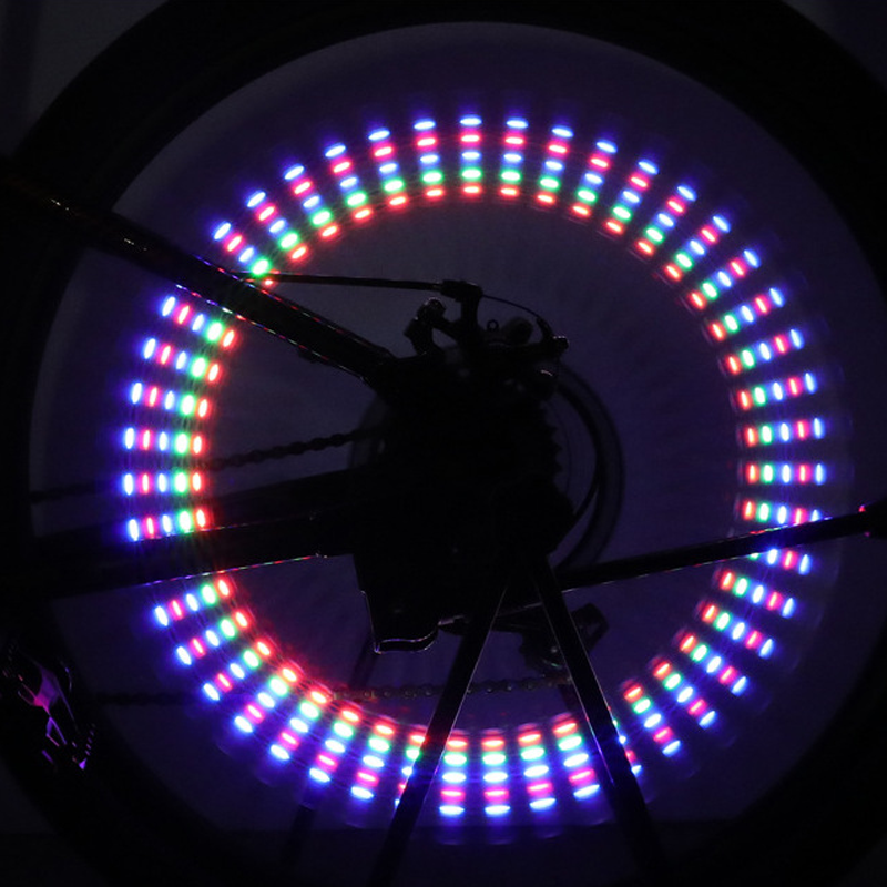 Bicycle tire flashing light