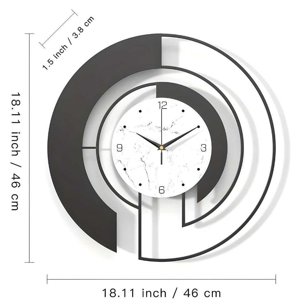 Quiet geometric wall clock with peaceful run for tranquil spaces