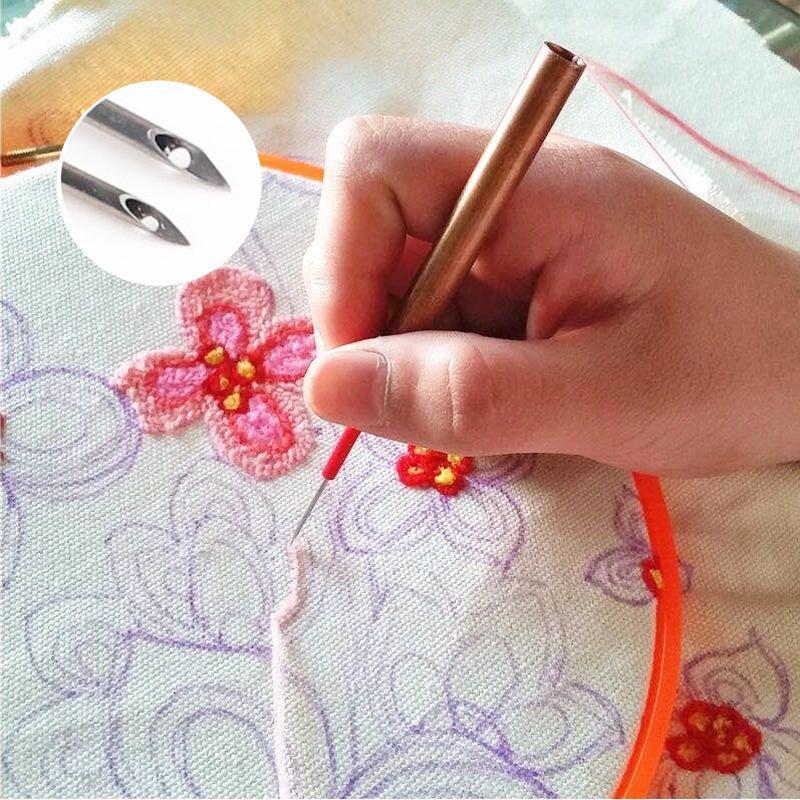 Embroidery Punch Needle Set of 7 for Continuous Threading and Craft Projects