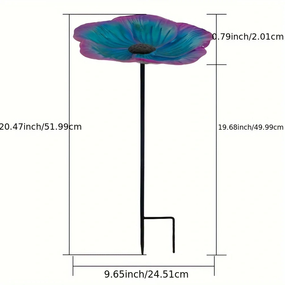 Flower Shaped Bird Feeder and Bird Bath for Garden