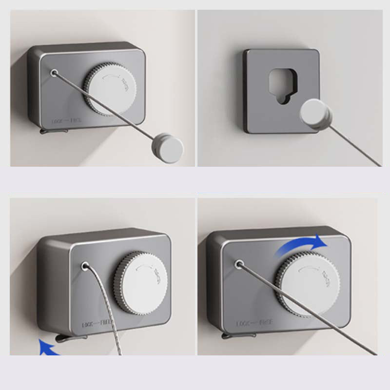 Invisible retractable laundry line