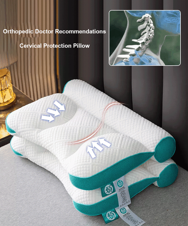 Sleep-improving neck pillow with comfort support of goose down