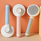 Self-cleaning slicker brushes for pets