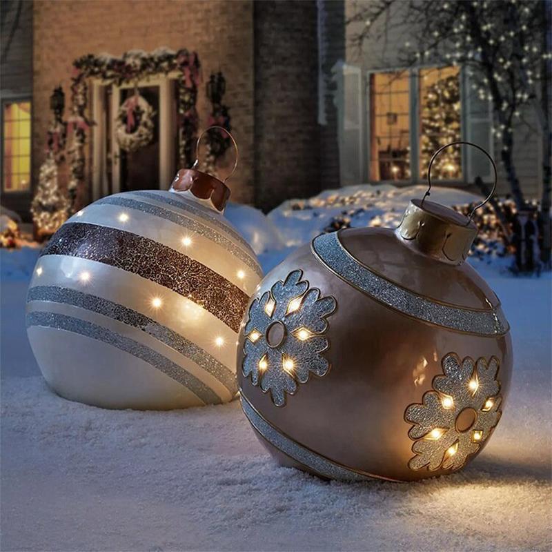 Inflatable Christmas decoration ball for outdoor use