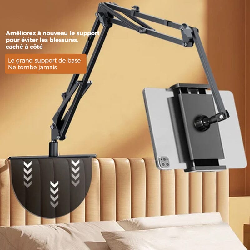 Hidden, extendable table tablet and phone holder
