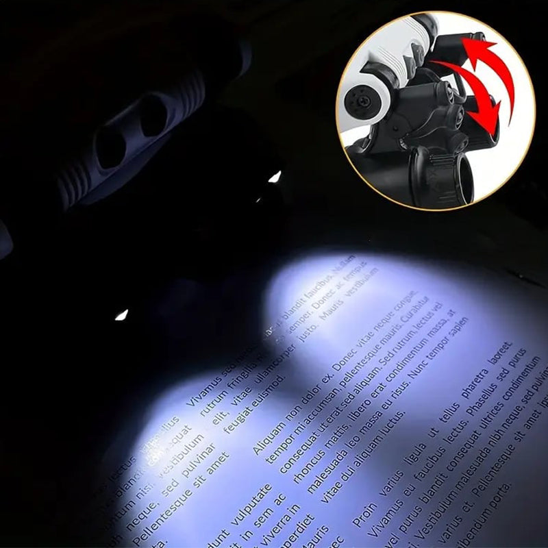 Magnifying glasses with LED lamps for double eyes