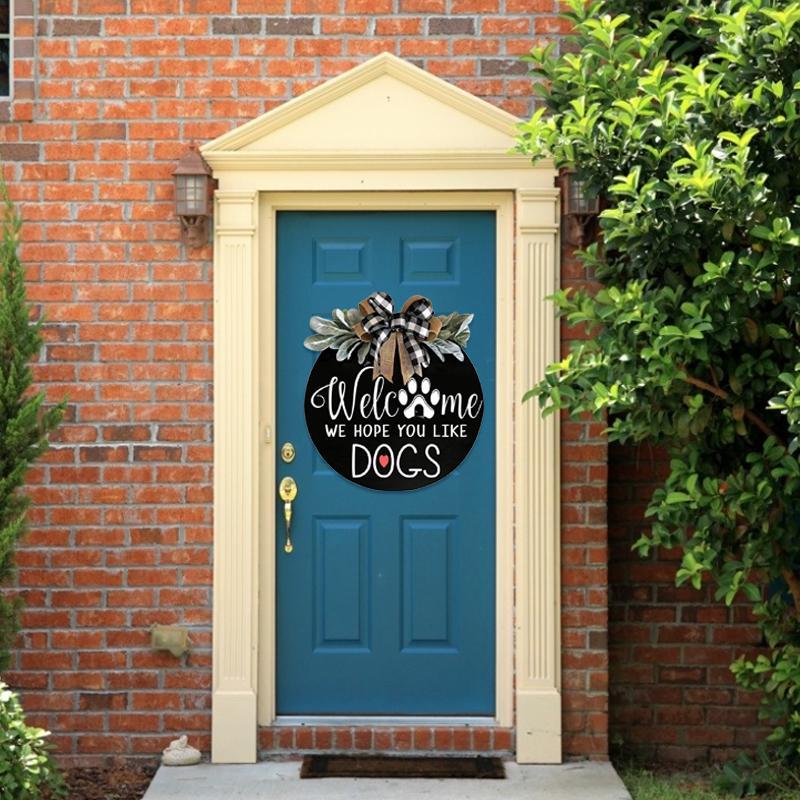 Wood Welcome Sign with Animals