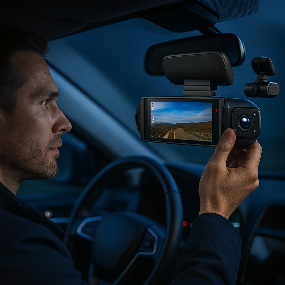 Dash Cam Dual Camera 1080p Night Vision Wide Angle Car DVR