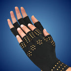 Fingerless Gloves for Arthritis & Pain Relief - Magnetic Compression for Improved Circulation and Reduced Swelling