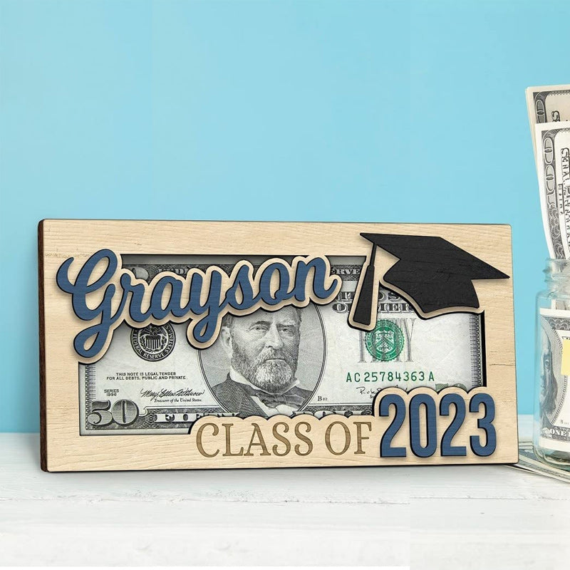 Personalized graduation money holder