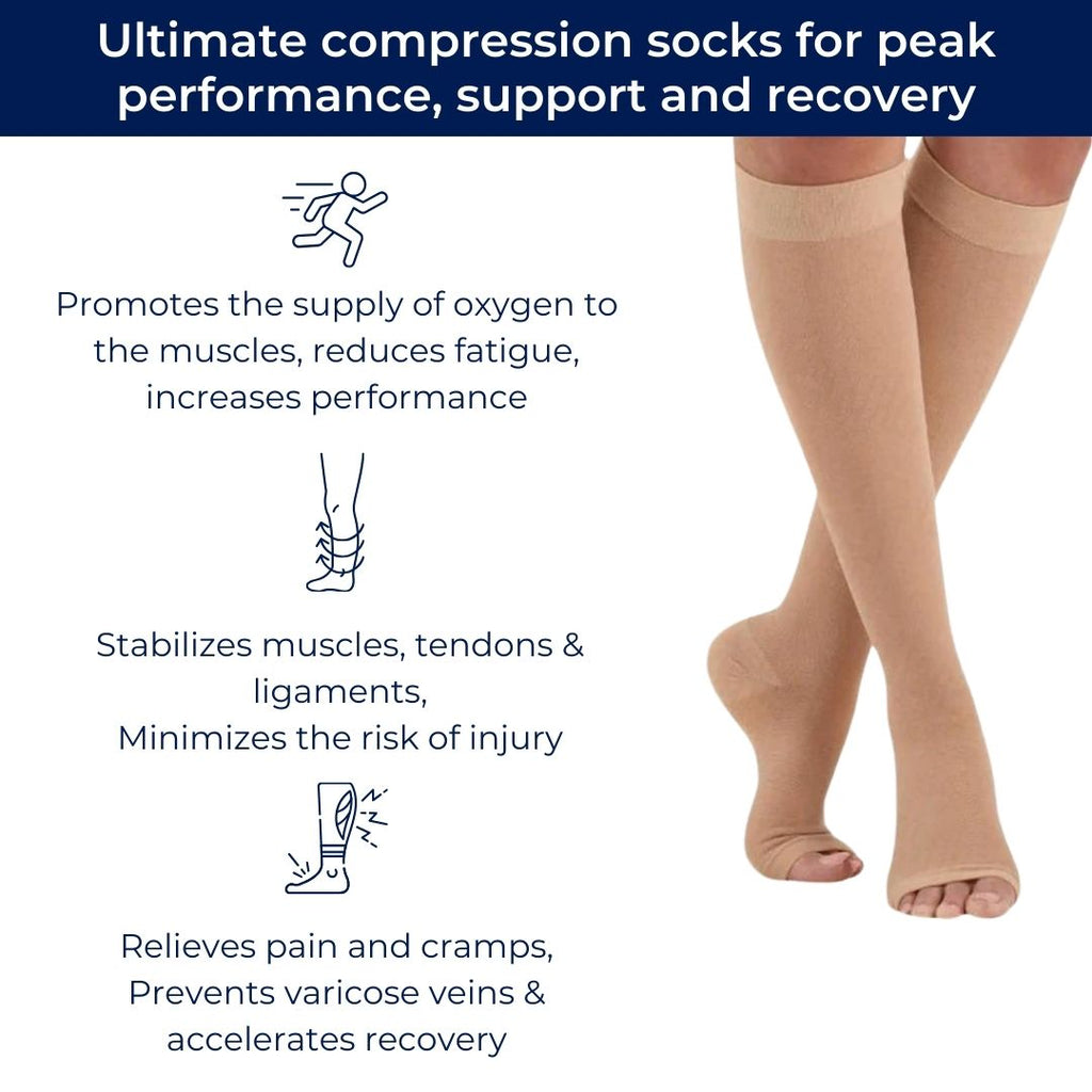 CircuFlex Orthopedic Comfort Compression Stockings | for Improved Blood Circulation - Pain Relief - Reduced Swelling - Varicose Vein Management