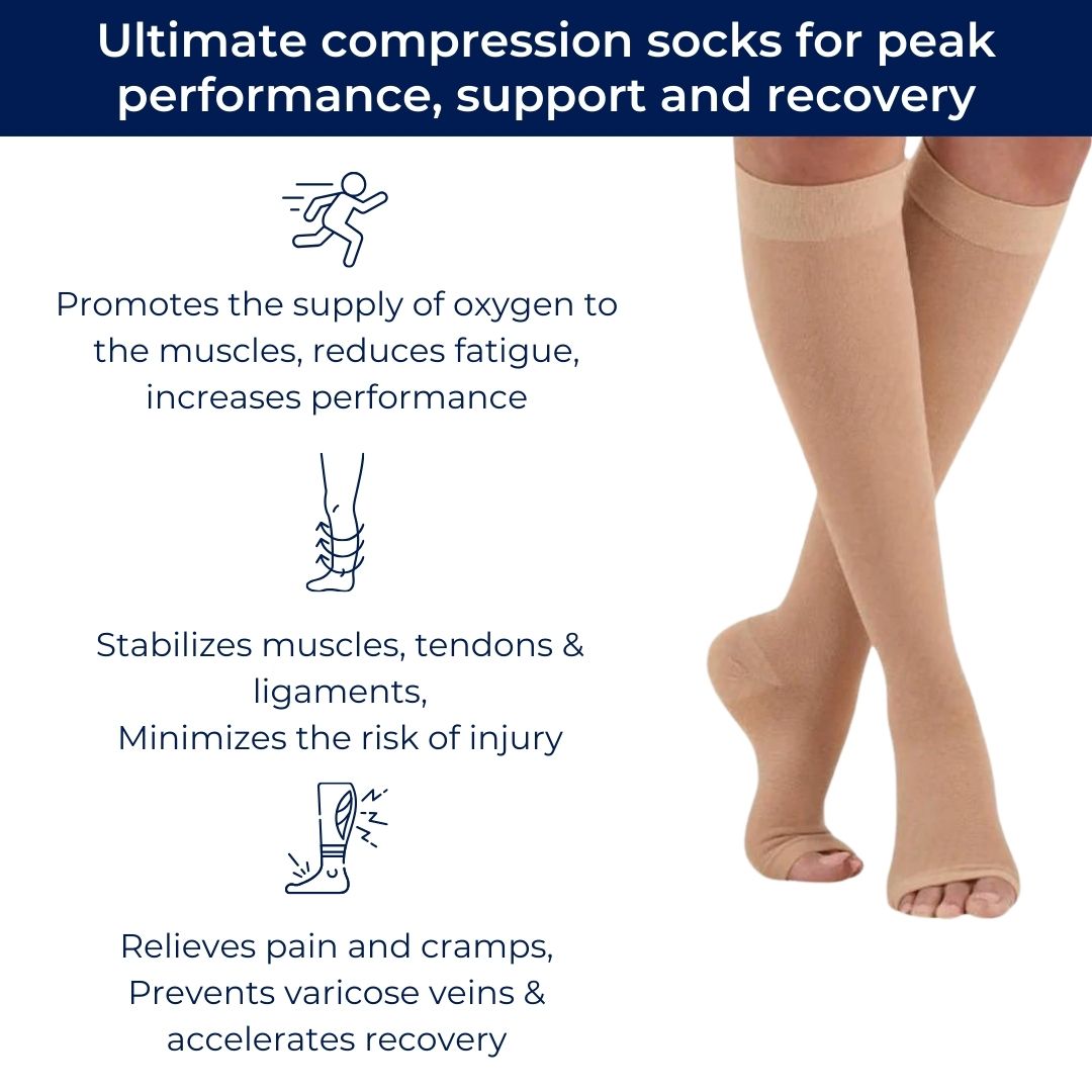 CircuFlex Orthopedic Comfort Compression Stockings | for Improved Blood Circulation - Pain Relief - Reduced Swelling - Varicose Vein Management