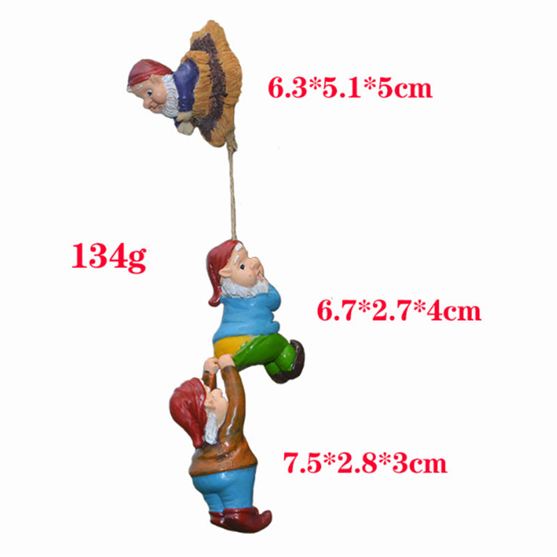Gnome Climbing Ornament