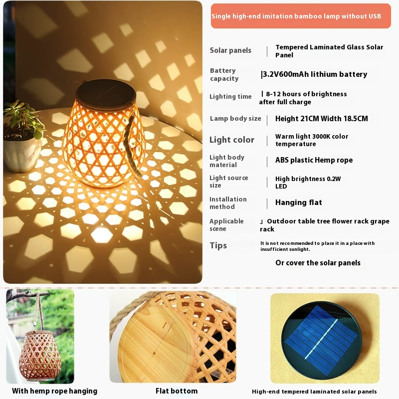 Solar LED Rattan Lantern – Large Outdoor Lighting in Oval Design for Garden and Terrace