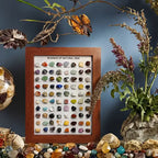 80 Mineral Specimens Framed Box
