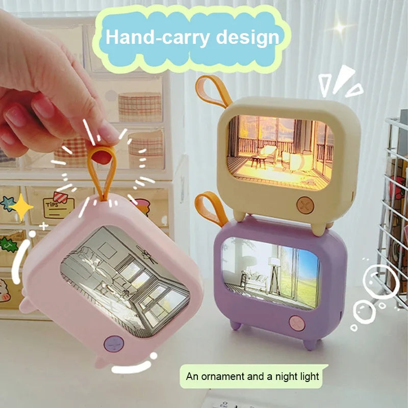 Mini TV Painting LED Night Light