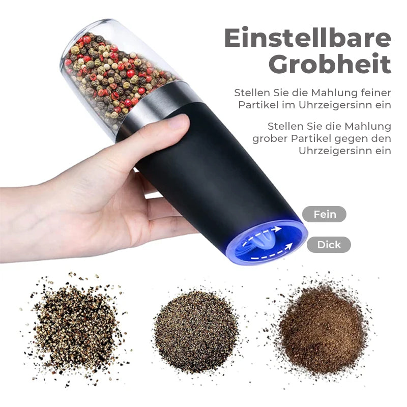 electric gravity induction salt and pepper mill
