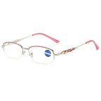 2024 new high hardness anti-blue light sapphire reading glasses dual focus intelligent reading glasses