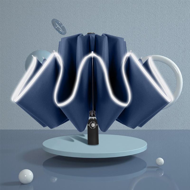 Windproof parasol and umbrella with LED