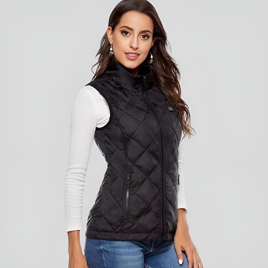 Heated vest for women with dual control and 9 heating zones – comfort and warmth for every season