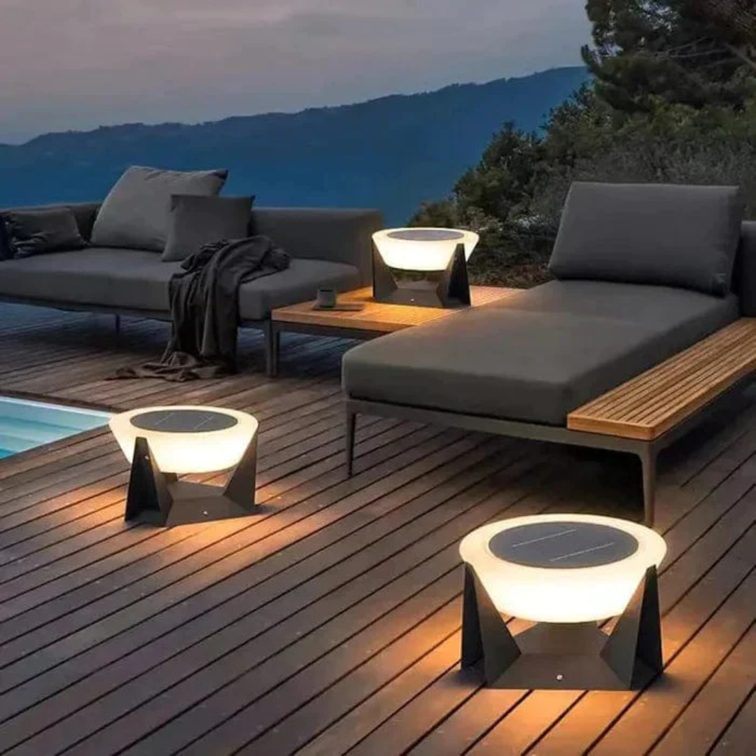Stylish Solar-Powered Outdoor Lamp