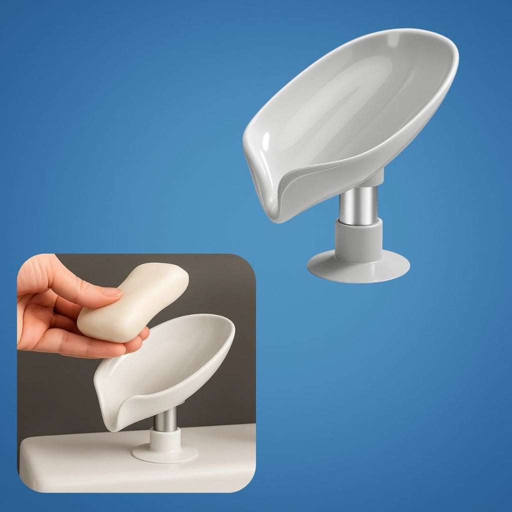 Draining Soap Holder – Keep Soap Dry – Strong Suction Cup – No Drill Mount – Hygienic Bathroom & Shower Storage Solution
