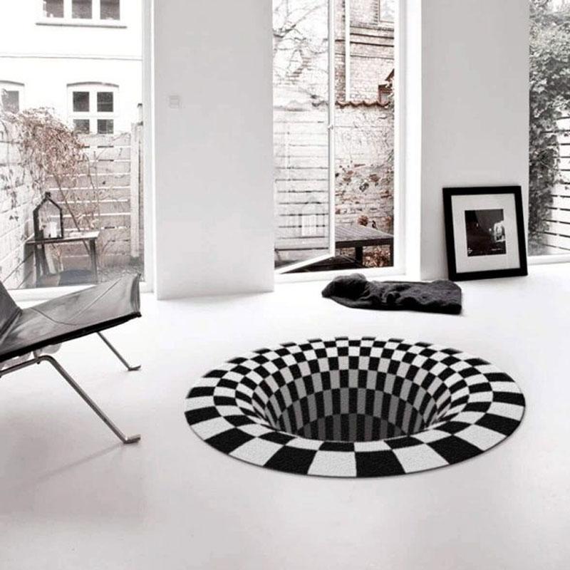 Rug with optical illusion